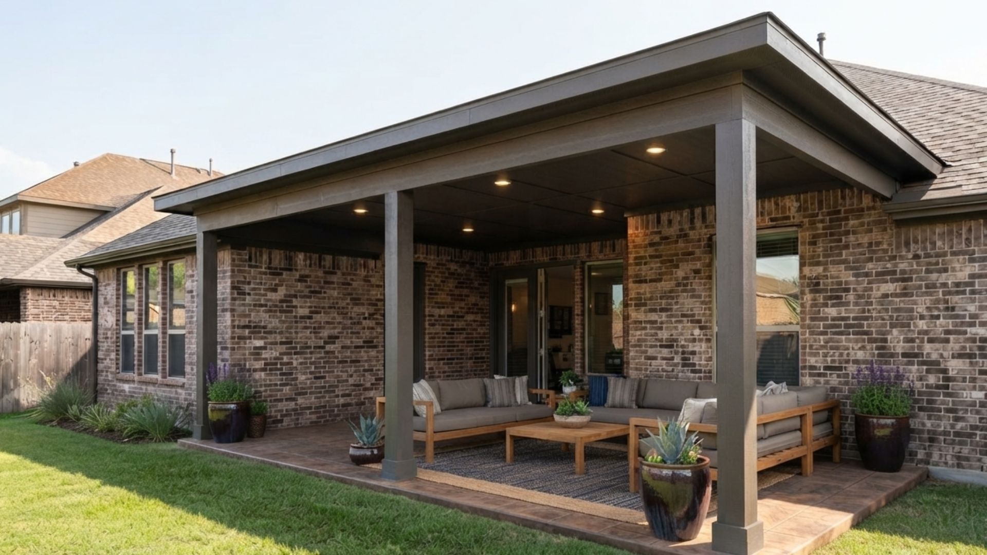 After patio cover in Katy