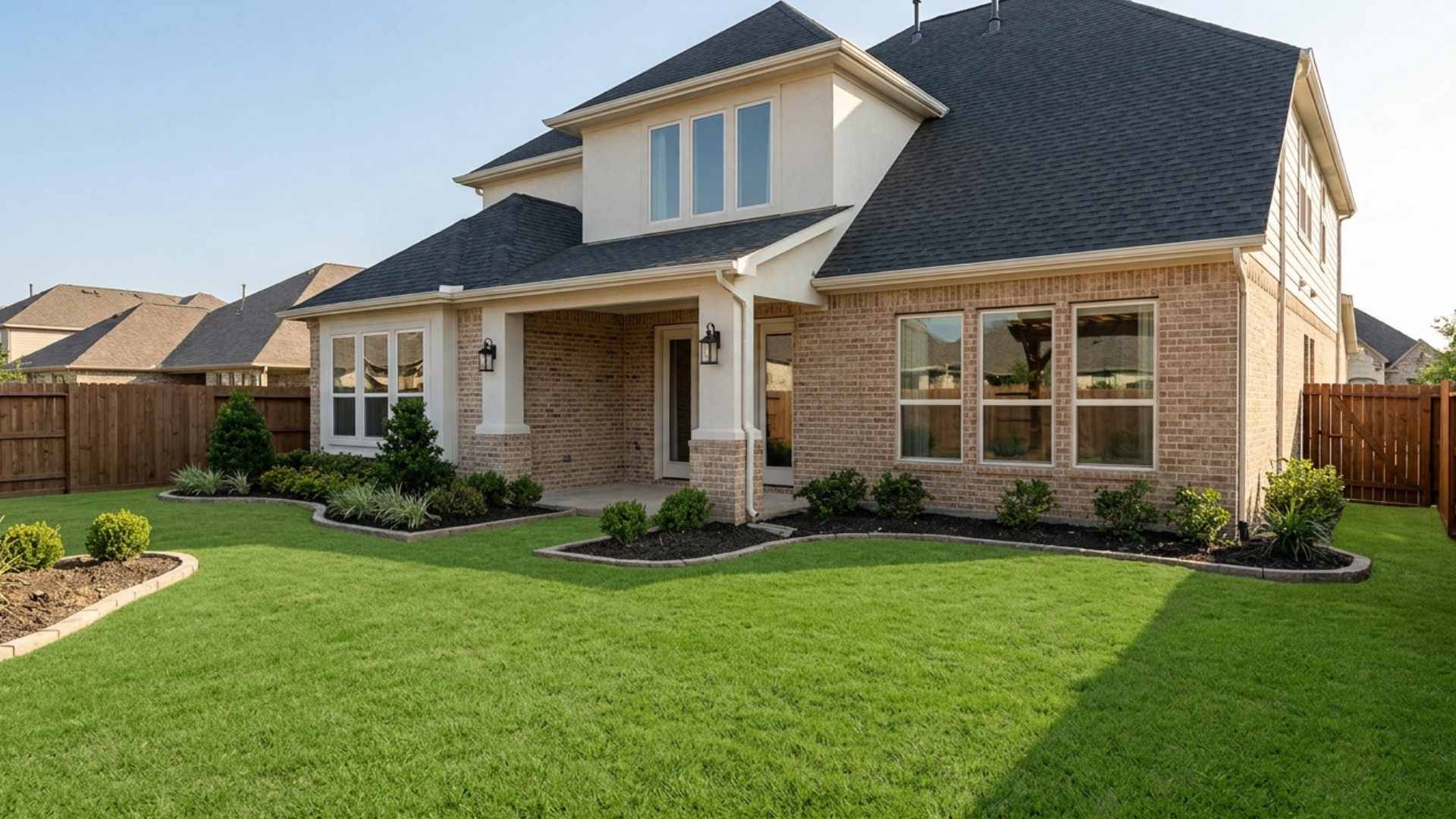 Before pergola and pavers in Katy TX