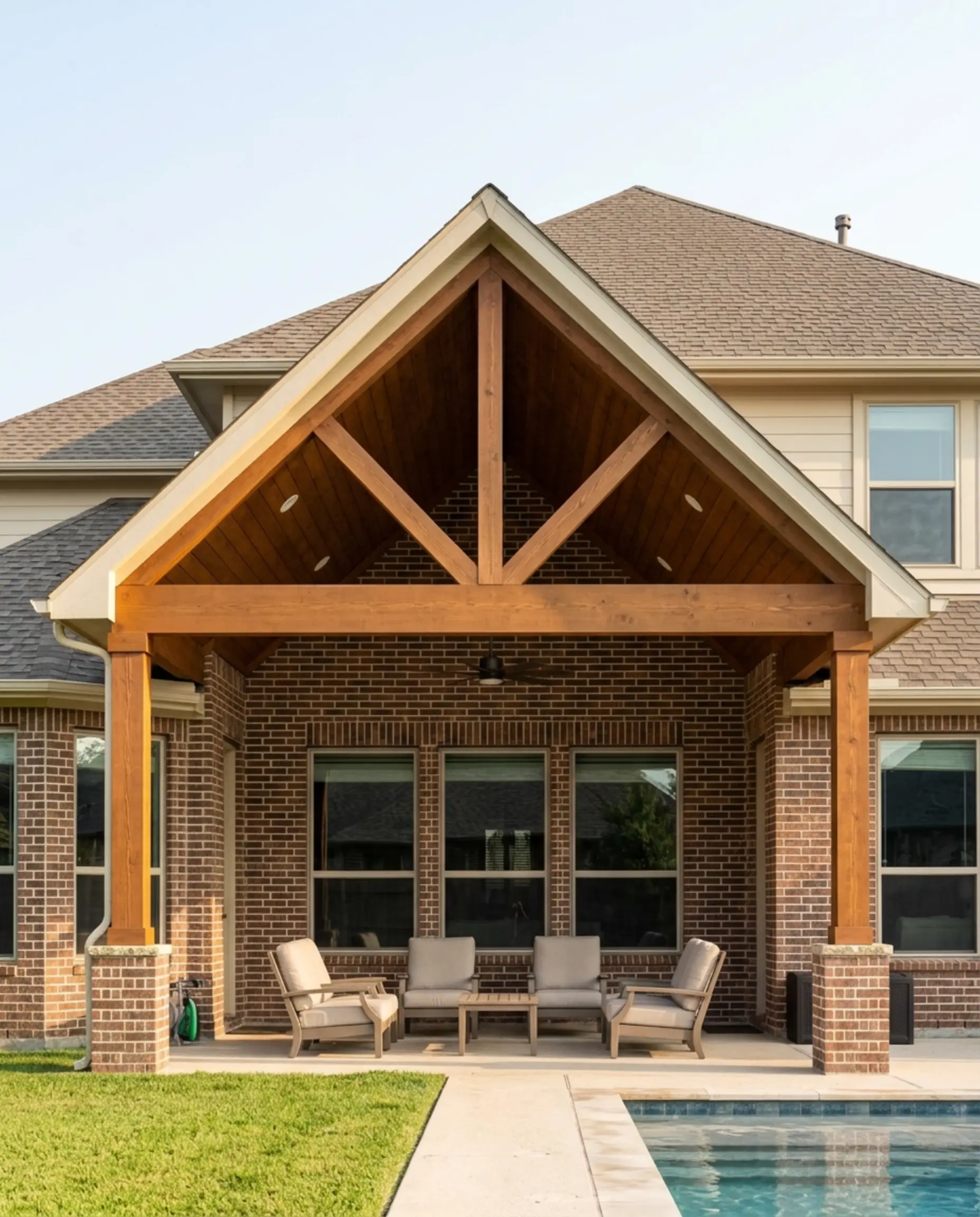 Height, airflow, and a more open outdoor living feel — a strong option for a covered patio that feels spacious and premium.