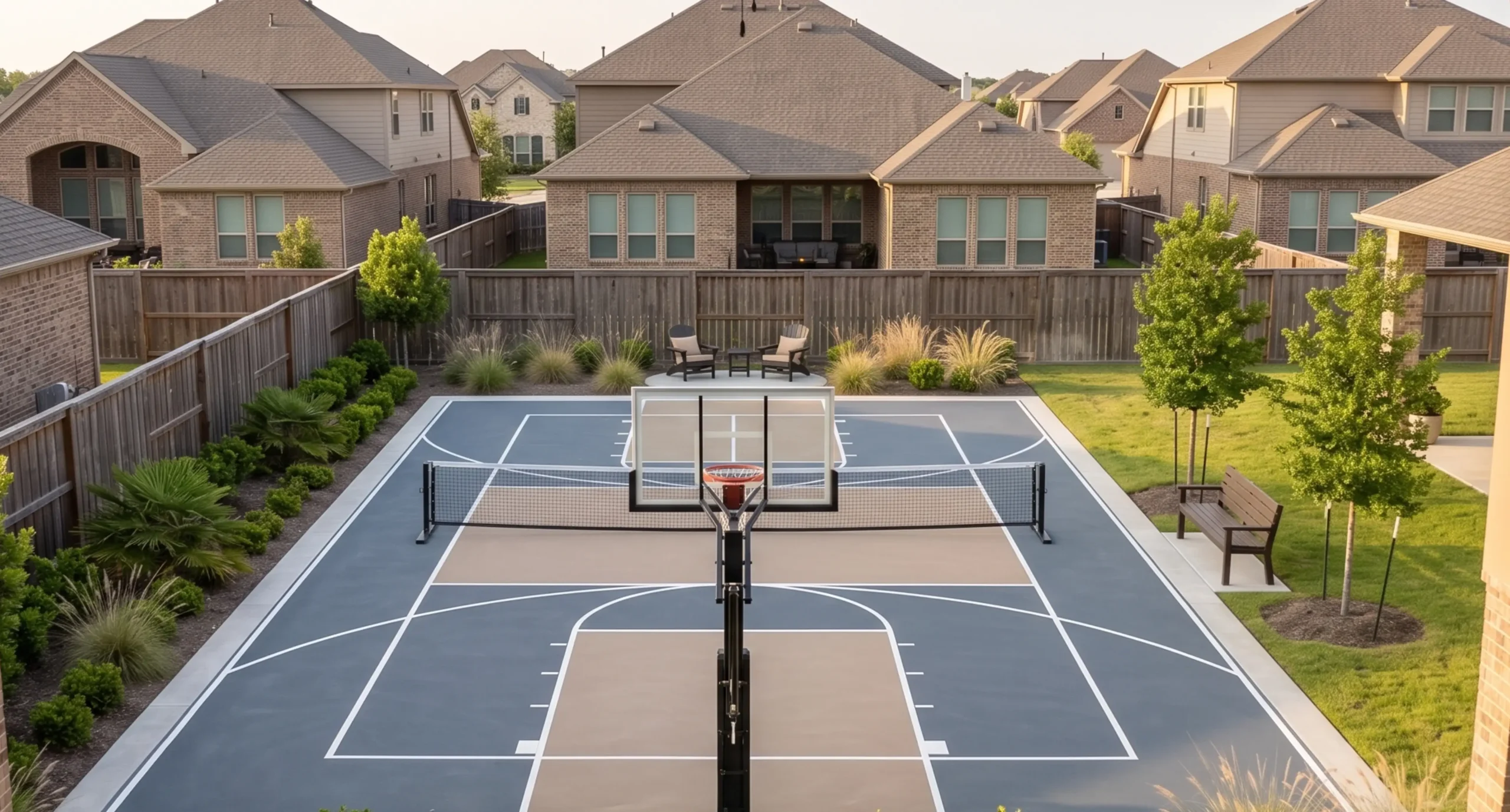 space for basketball, pickleball, multi-sport use, or a custom recreational layout.